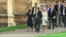 Robbie Williams and wife Ayda Field arrive for royal wedding