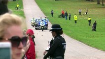 Princess Beatrice waves as she arrives at Windsor Castle