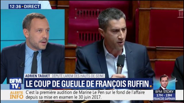 C'est facile d'hurler dans les micros. Ce député LaREM estime que le coup de gueule de Ruffin n'est pas justifié