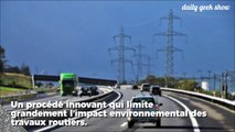 Sur l'A10, un kilomètre d'autoroute est rénové avec du bitume 100 % recyclé