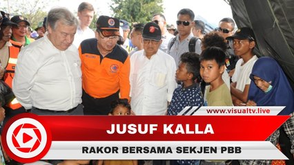 Wapres JK Rakor Bersama Sekjen PBB, CEO Bank Dunia dan ADP Terkait Bencana Sulawesi Tengah