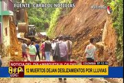 Colombia: al menos 12 muertos por deslizamientos de tierra por lluvias