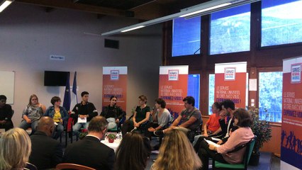 Roxana Maracineanu, la ministre des sports, à Bellegarde-sur-Valserine