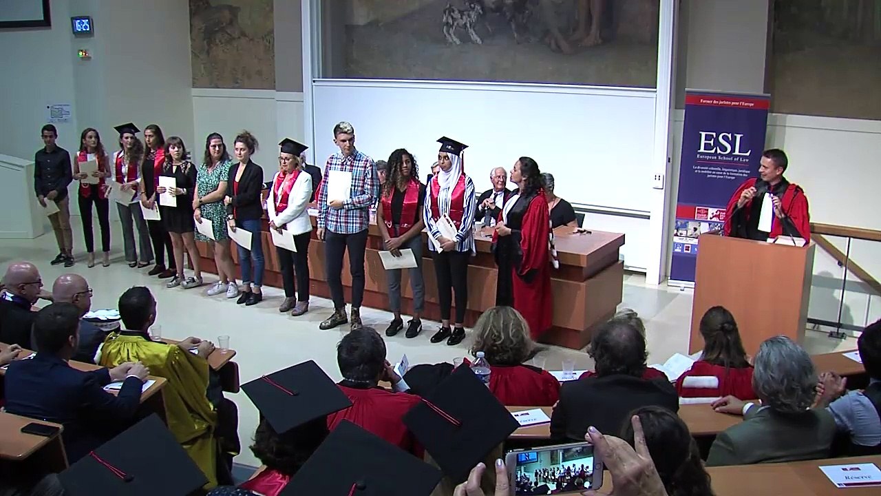 Rentrée solennelle 2018 de la European School of Law, Ecole Européenne de Droit (ESL-EED) - Remise des diplômes