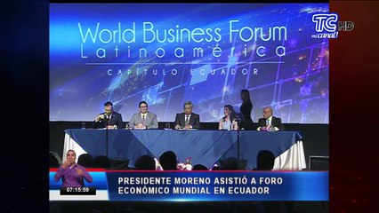 Foro económico mundial por primera vez en Ecuador