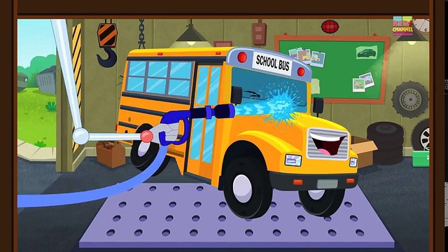 Tv cartoons movies 2019 School Bus Car Wash Toy Car Wash Games for Kids & Toddlers