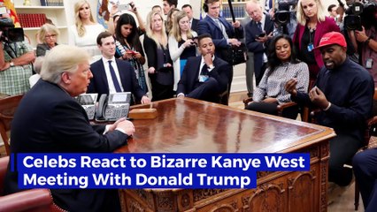 Celebs React to Bizarre Kanye West Meeting With Donald Trump