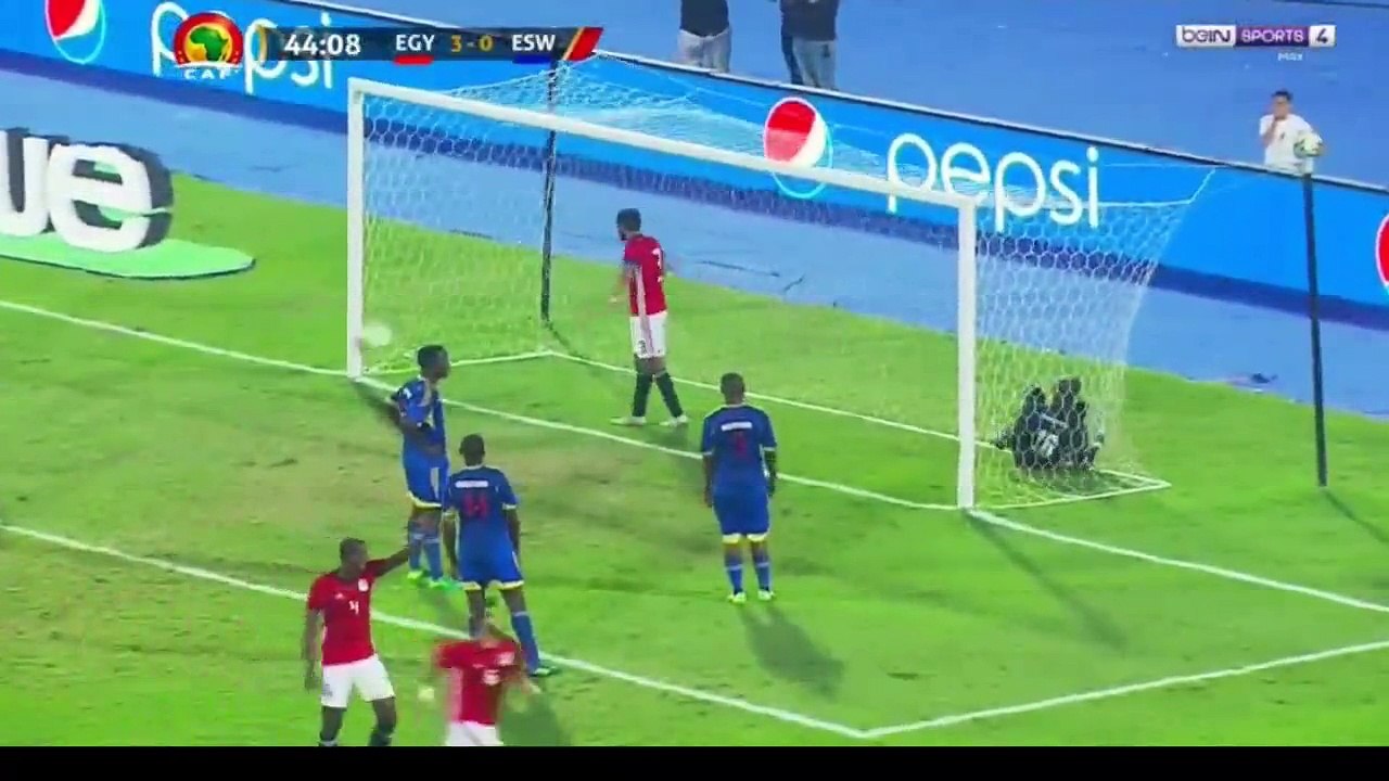 Mohamed Salah Amazing Corner-Kick Goal - Egypt vs Swaziland 4-0 12/10/2018
