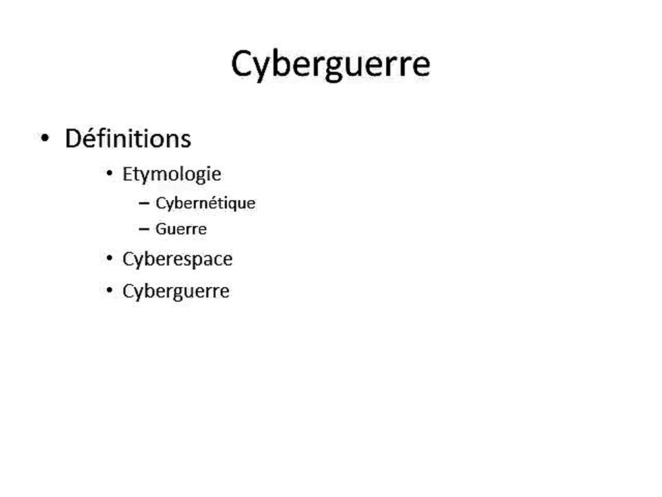 La cyberguerre