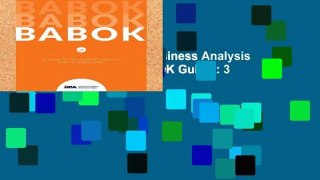 Popular A Guide to the Business Analysis Body of Knowledge (BABOK Guide): 3