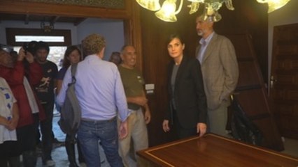Los reyes visitan a las víctimas de la riada en Mallorca