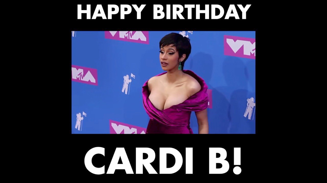 Happy Birthday Card For Cardi B