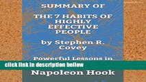 Library  SUMMARY OF The 7 Habits of Highly Effective People by Stephen R. Covey: Powerful Lessons