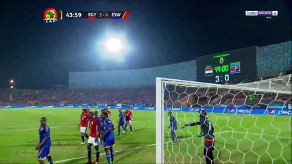 Mohamed Salah corner kick goal vs Eswatini (4-0)