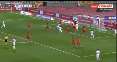 Gavranovic Goal - Belgium vs Switzerland 1-1  12.10.2018 (HD)