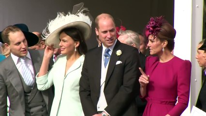 The Royal Family leaving Princess Eugenie's wedding