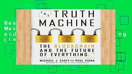 Best product  The Truth Machine: The Blockchain and the Future of Everything (International Edition)