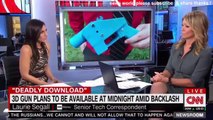 BREAKING NEWS 3D GUN PLANS TO BE AVAILABLE AT MIDNIGHT AMID BACKLASH. CNN