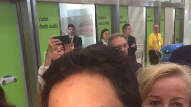 El líder opositor venezolano Lorent Saleh, a su llegada a España.