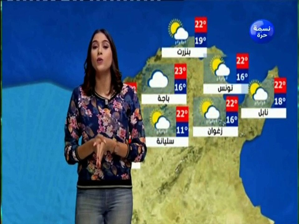 النشرة الجوية ليوم  السبت 13 أكتوبر 2018 - قناة...