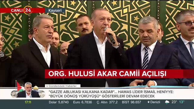 Orgeneral Hulusi Akar Camii'nin açılışı