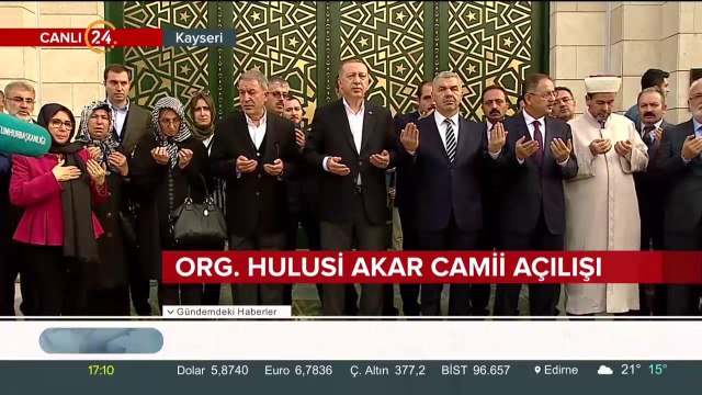Orgeneral Hulusi Akar Camii'nin açılışı