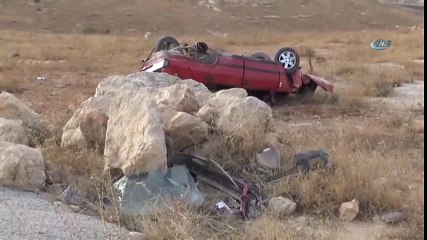 Gaziantep'te Trafik Kazası! Yoldan Çıkan Araç Kayalıklara Uçtu!