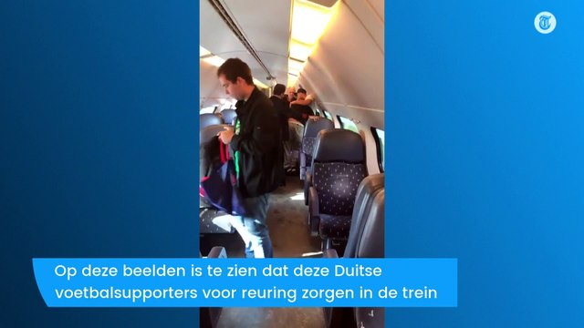 Voetbalsupporters zorgen voor onrust in de trein