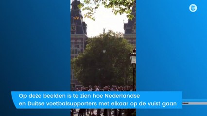 Supporters met elkaar op de vuist in centrum Amsterdam