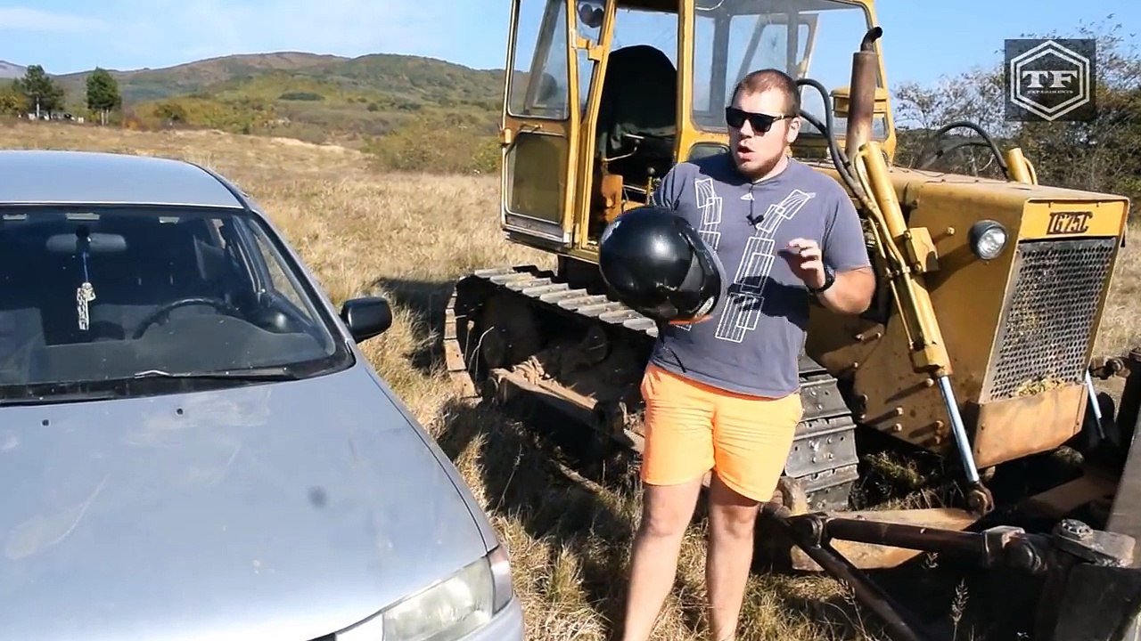Mazdom UDARAM u BULDOZERA i SKACEM sa SKAKAONICE
