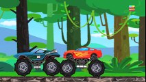 Tv cartoons movies 2019 Monster Truck vs Monster Truck   vehicle wars for kids   monster trucks