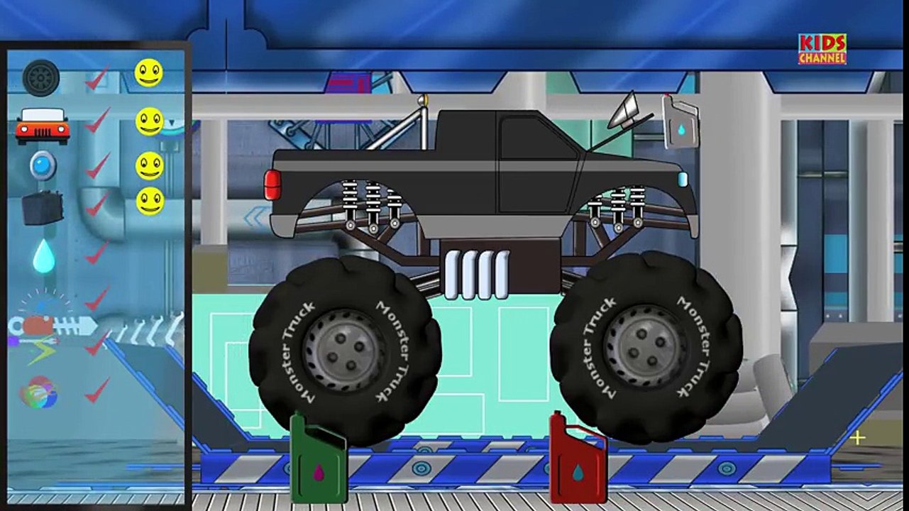 Tv cartoons movies 2019 Monster Truck   Monster Truck Repair   Car Garage   Car Repair