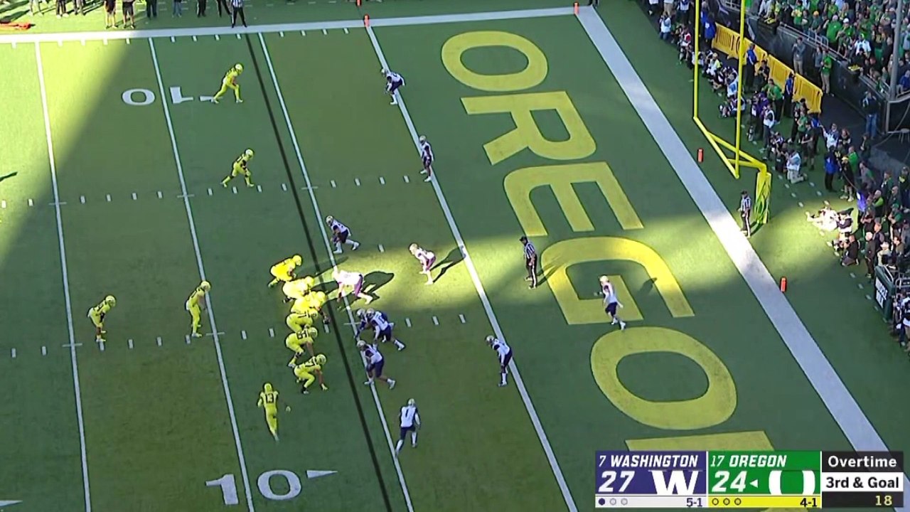 CJ Verdell's Overtime Touchdown Seals No. 17 Oregon's Win Over No. 7 Washington