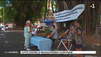 Un sit-in et une marche pour le climat à Tarahoi