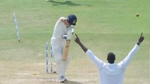 India VS West Indies 2nd Test: Kuldeep Yadav out for 6 by Jason Holder | वनइंडिया हिंदी