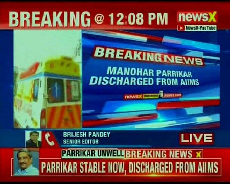 Manohar Parrikar discharged from AIIMS, likely to return Goa today