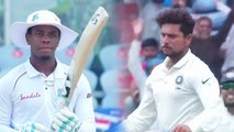 India VS West India 2nd Test: Kuldeep Yadav traps Shimron Hetmyer for 17 | वनइंडिया हिंदी