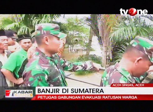 Ratusan Korban Banjir di Aceh Singkil Dievakuasi