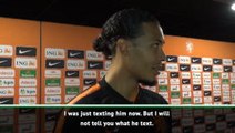 I can't tell you what Klopp told me about Holland beating Germany! - van Dijk