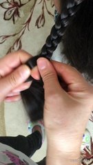 üç örgülü at kuyruğu modeli