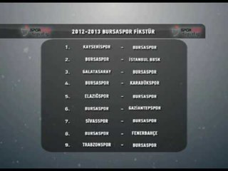 2012-2013 Sezonu Bursaspor Fikstürü (13.07.2012)