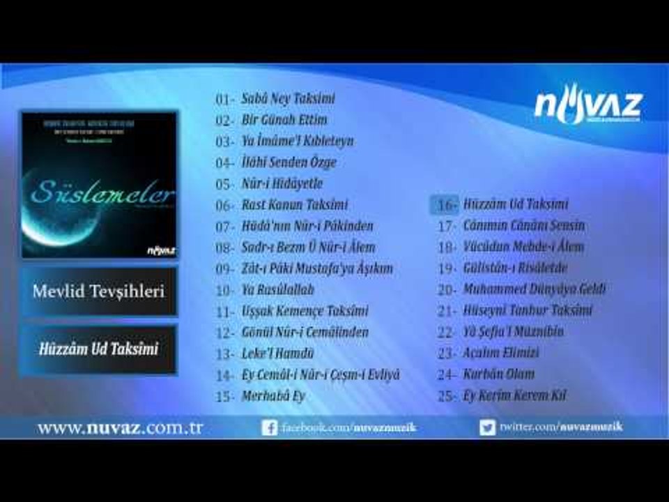 Hüdâyî Tasavvûf Mûsikîsi Topluluğu / Mehmet Kemiksiz - Hüzzâm Ud Taksîmi