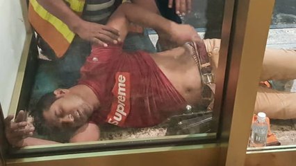 Man injured in hotel lobby ceiling collapse