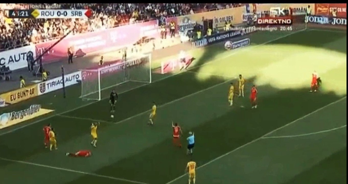 Tadic Missed Penalty - Romania vs Serbia  0-0  14.10.2018 (HD)