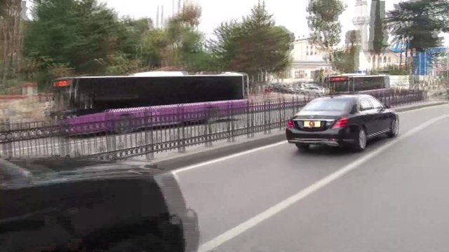 Cumhurbaşkanı Recep Tayyip Erdoğan, önümüzdeki aylarda ibadete açılması beklenen Çamlıca Camii'nde incelemelerde bulunuyor