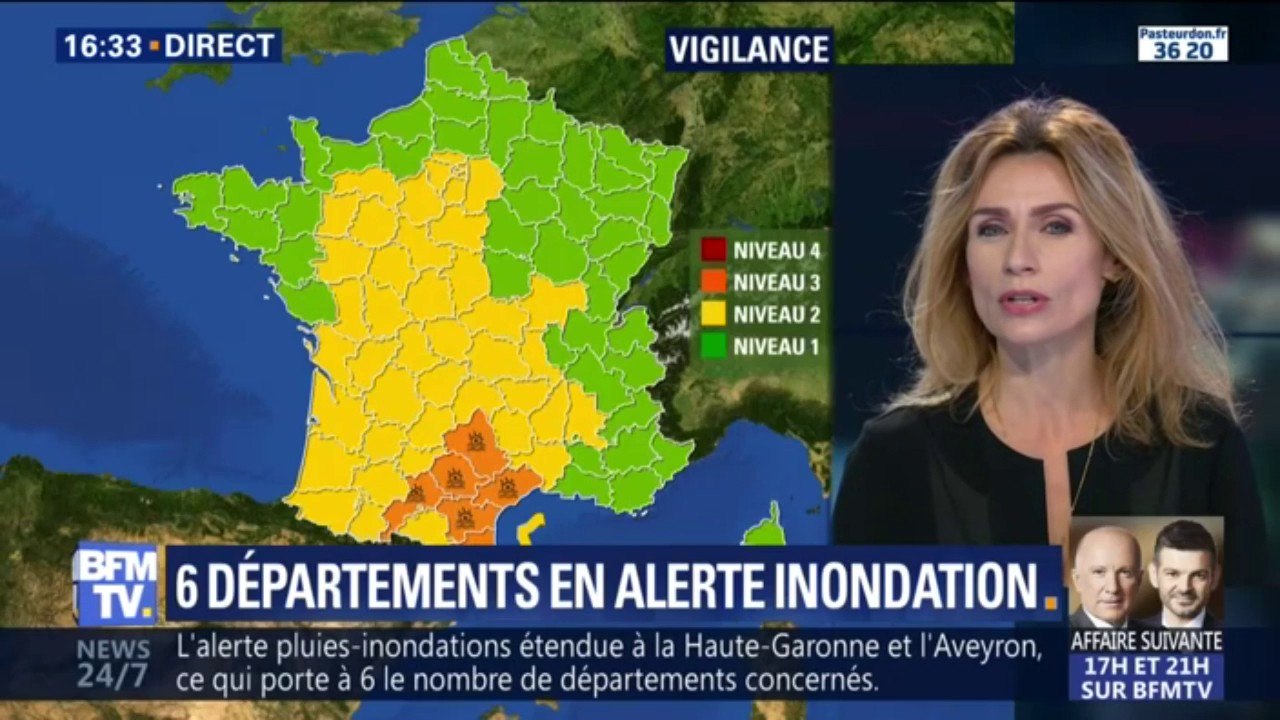 6 départements sont désormais placés en alerte inondation