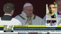 Salvadoreños festejan la canonización de Óscar Arnulfo