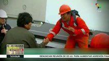 Evo Morales recibe 13 mil toneladas de carga ultramarina boliviana