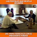 El Papa Francisco recibió este sábado en el Vaticano al  Presidente Sebastián Piñera, para una reunión de 32 minutos a solas en su estudio privado, informaron f