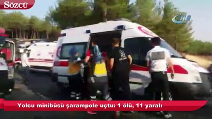 Kahramanmaraş’ta yolcu minibüsü devrildi